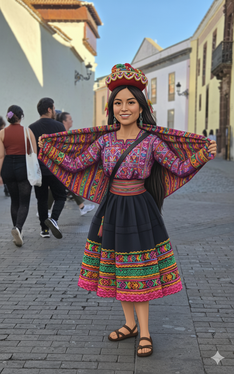 Traje típico del Perú Andino