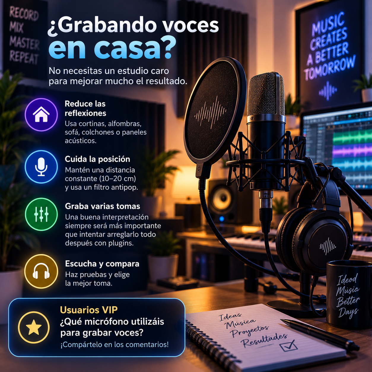 ¿Grabando voces en casa?