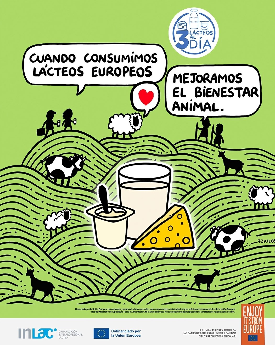 Por eso toma mucha leche y mucho queso
