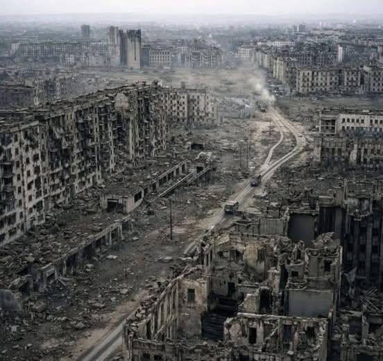 Esta foto no es Ucrania. Es Grozni, la capital de Chechenia.