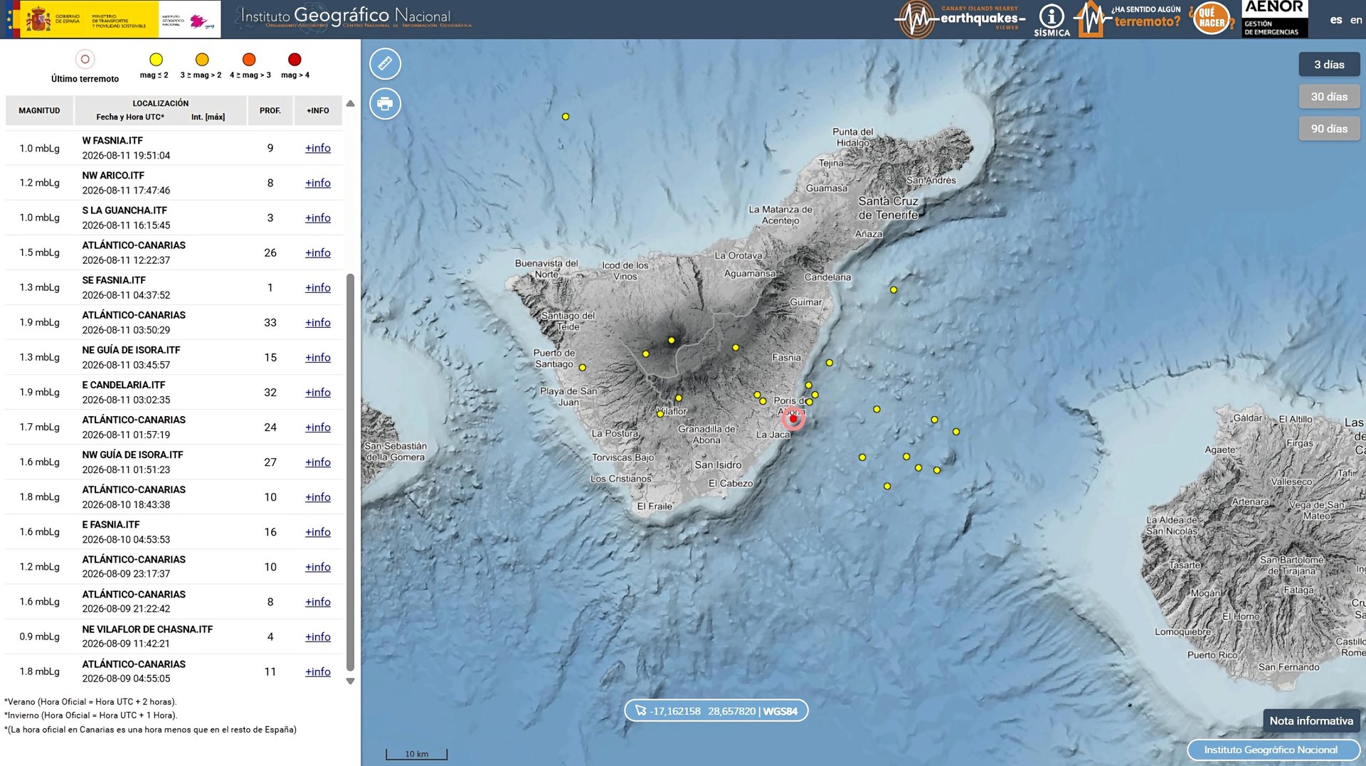Aumenta la actividad sísmica en Tenerife y sus alrededores – foto 2 de 6